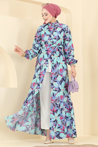 moda selvim Dress 159NZRK1200 Lilac - Thumbnail