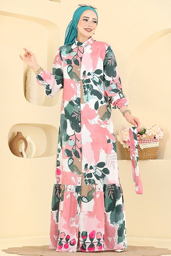 moda selvim الفستان زهر 160NZRK1200 - Thumbnail
