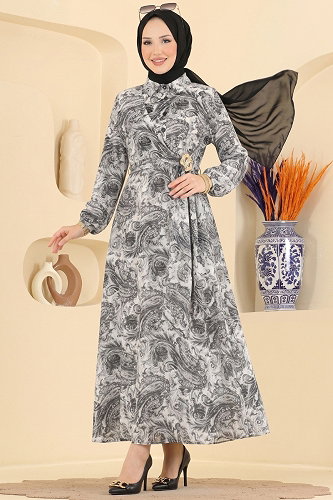 moda selvim Dress 164NZRK1200 Black - Thumbnail