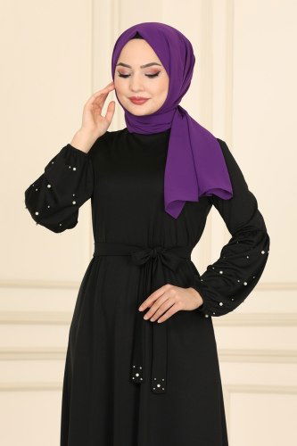 moda selvim 1670SH396 اسود - Thumbnail