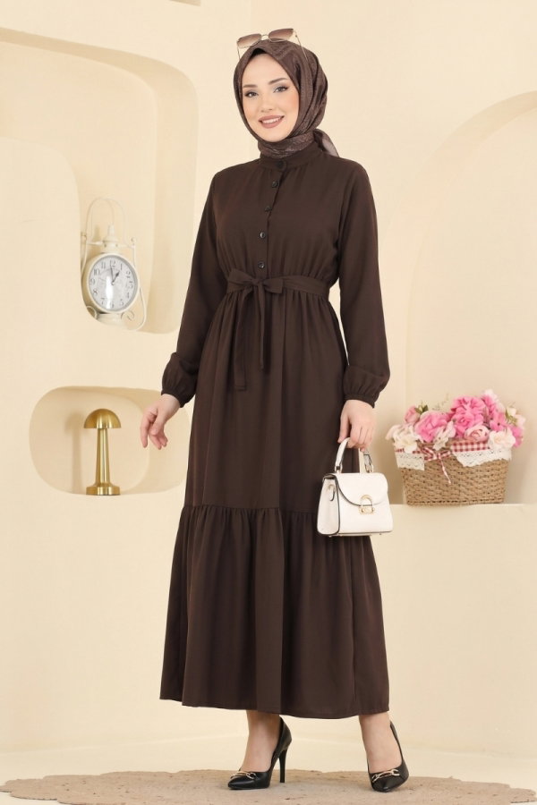 Modaselvim Dress Dress 168NZRK1200 Bitter Brown