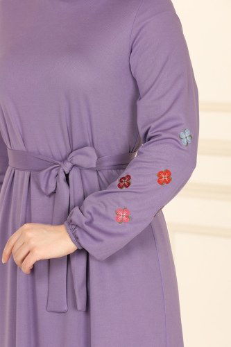 moda selvim Dress 1690SH396 Lilac - Thumbnail