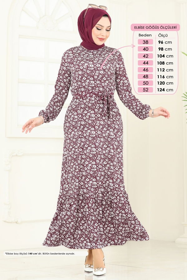 Modaselvim NET 20%+20% DISCOUNT IN THE CARD Dress 170BO429 Burgundy