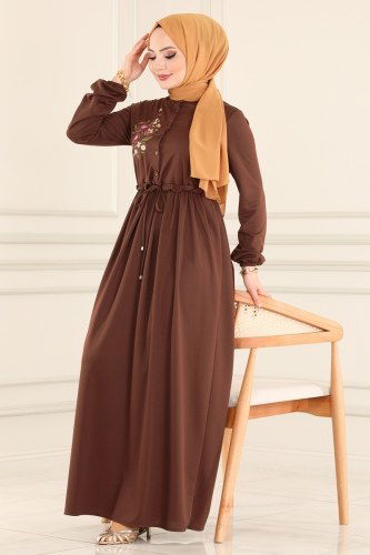 S.H. - Dress 1740SH396 Brown