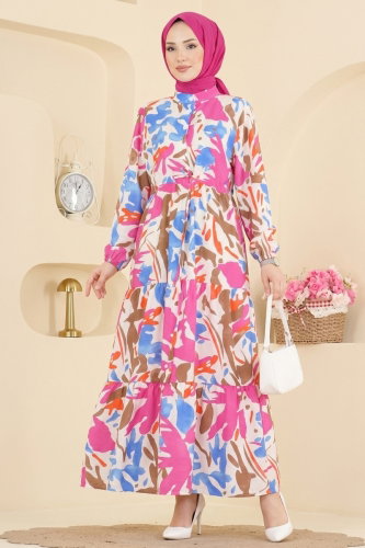 N.Z.R.K. - Dress 187NZRK1200 Fuchsia