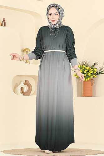 moda selvim Dress 1908ZNNK1102 Anthracite - Thumbnail