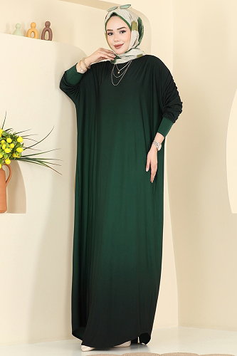 moda selvim Dress 1908ZNNK1102 Emerald - Thumbnail