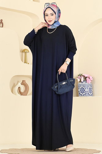 moda selvim Dress 1908ZNNK1102 Navy Blue - Thumbnail