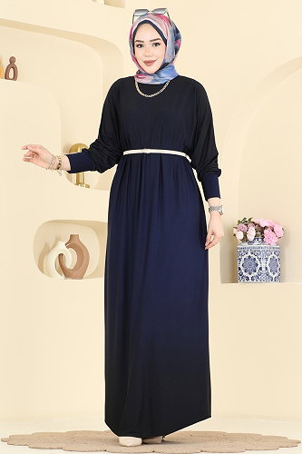 moda selvim Dress 1908ZNNK1102 Navy Blue - Thumbnail