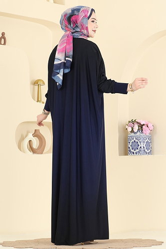 moda selvim الفستان كحلي 1908ZNNK1102 - Thumbnail