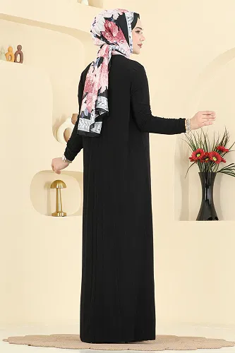 moda selvim Dress 1935ZNN863 Black - Thumbnail