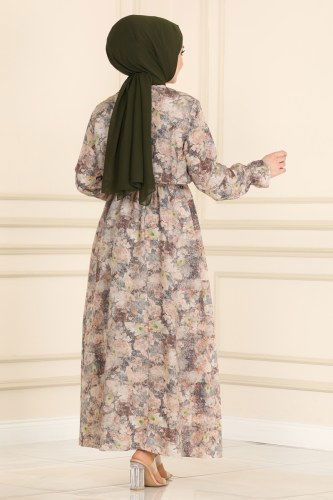 moda selvim 1999MH427 فيزيون فستان - Thumbnail