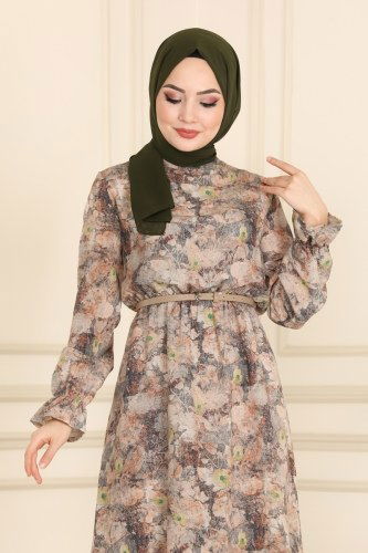 moda selvim 1999MH427 فيزيون فستان - Thumbnail