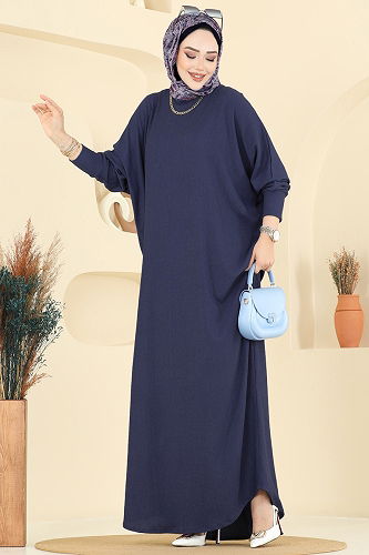 moda selvim الفستان كحلي 2000ERK1158 - Thumbnail