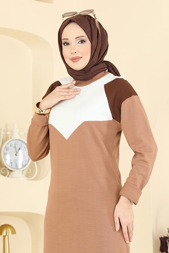 moda selvim الفستان لاتيه 2002MT581 - Thumbnail