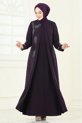 moda selvim الفستان توتي 2005OZT1013 - Thumbnail