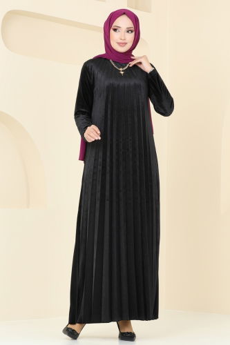 moda selvim Dress 2012MEY846 Black - Thumbnail