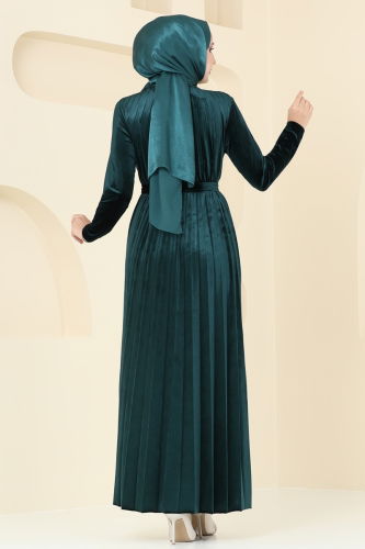 moda selvim Dress 2012MEY846 Emerald - Thumbnail