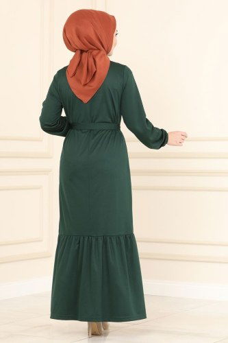 moda selvim Dress 2012MRT754 Emerald - Thumbnail