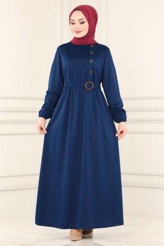 moda selvim 2014MRT754 ياقوتي غامق فستان - Thumbnail