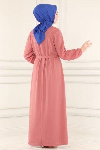 moda selvim Dress 2014MRT754 Dried Rose - Thumbnail