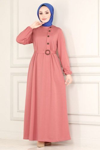 moda selvim 2014MRT754 الزهري فستان - Thumbnail