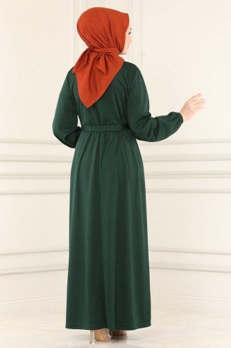 moda selvim Dress 2014MRT754 Emerald - Thumbnail