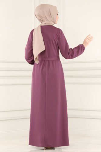 moda selvim Dress 2014MRT754 Lilac - Thumbnail