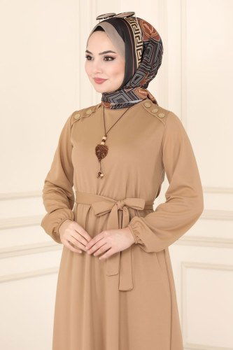 moda selvim 2015MRT754 فيزيون فستان - Thumbnail