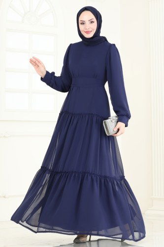 M.E.Y. - Dress 2016MEY846 Navy Blue