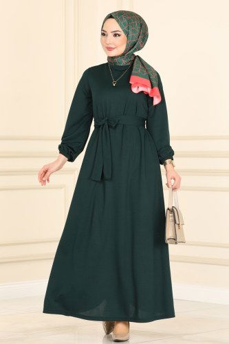 moda selvim Dress 2018MRT754 Emerald - Thumbnail