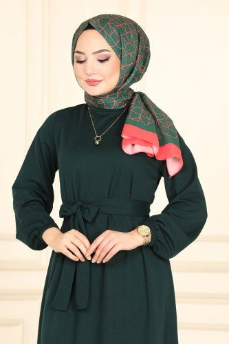 moda selvim Dress 2018MRT754 Emerald - Thumbnail