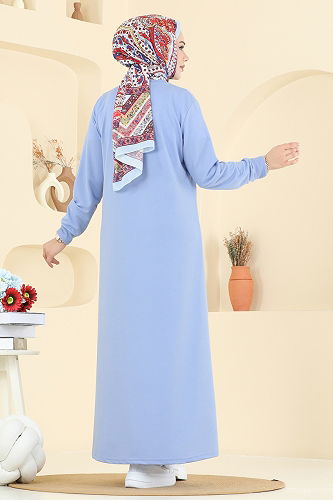 moda selvim الفستان أزرق 201OZN1046 - Thumbnail