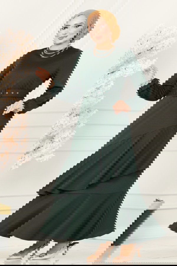 Modaselvim NET 20%+20% DISCOUNT IN THE CARD DRESS 2020KTR750 Emerald