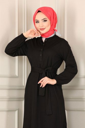 moda selvim Dress 2020MRT754 Black - Thumbnail