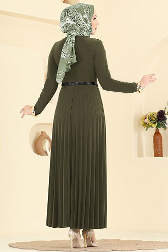 moda selvim Dress 2025MP806 Light Khaki - Thumbnail