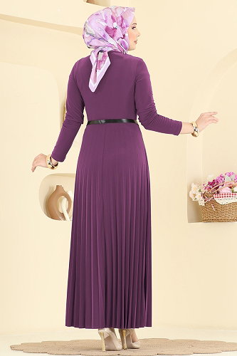 moda selvim Dress 2025MP806 Lilac - Thumbnail