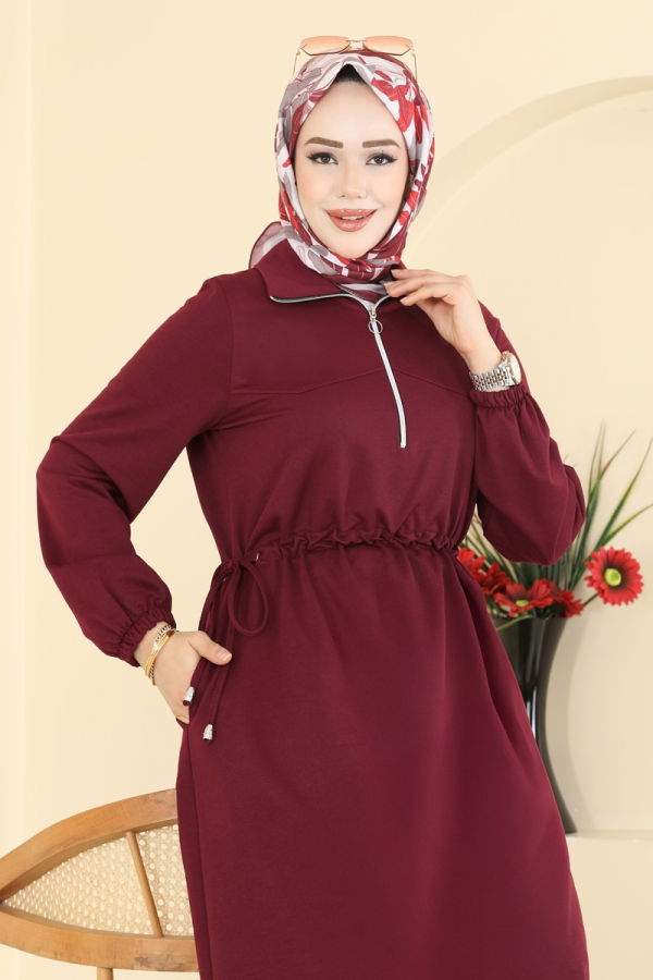 Modaselvim Dress Dress 2029FON792 Burgundy