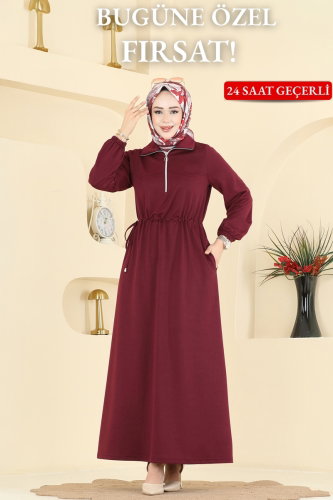 F.O.N. - Dress 2029FON792 Burgundy