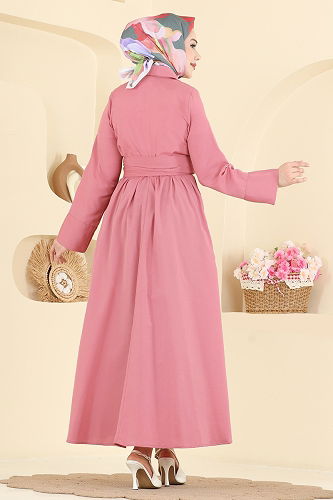 moda selvim Dress 202ART1138 Rose Dried - Thumbnail