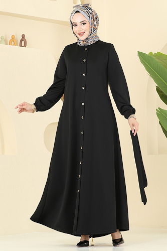 moda selvim Dress 2052ERK1158 Black - Thumbnail