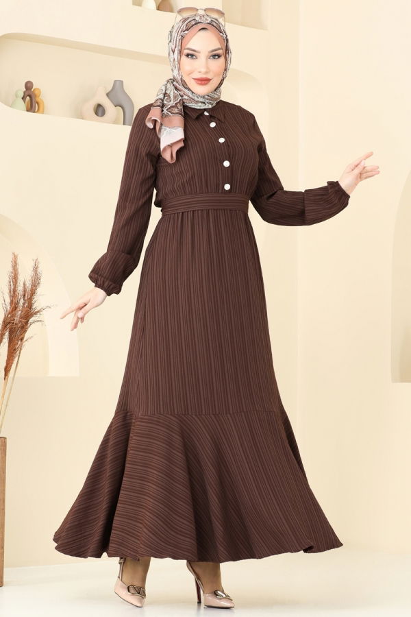 Modaselvim NET 20%+20% DISCOUNT IN THE CARD Dress 2065PM271 Brown