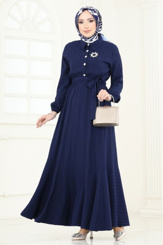 P.R.M. - Dress 2065PM271 Navy Blue