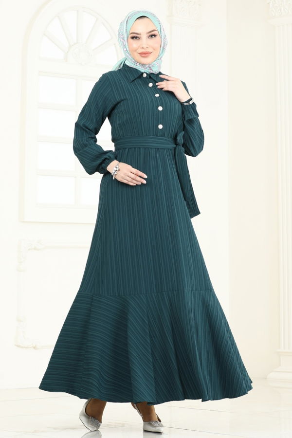 Modaselvim NET 20%+20% DISCOUNT IN THE CARD Dress 2065PM271 Petroleum