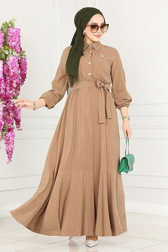 moda selvim Dress 2065PM271 Vision - Thumbnail