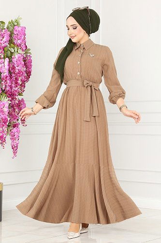 moda selvim Dress 2065PM271 Vision - Thumbnail