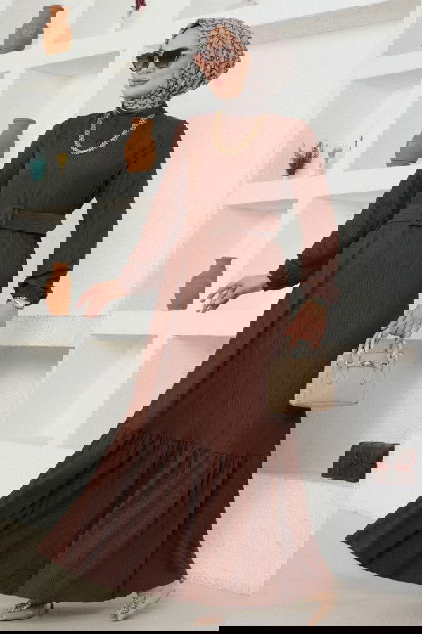 Modaselvim NET 20%+20% DISCOUNT IN THE CARD Dress 206YNS793 Brown