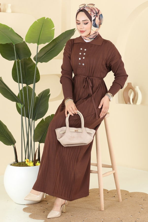 Modaselvim Dress Dress 211440TPK1167 Brown