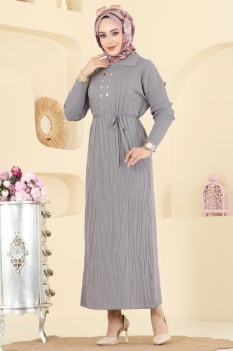 T.P.K. - الفستان رمادي 211440TPK1167