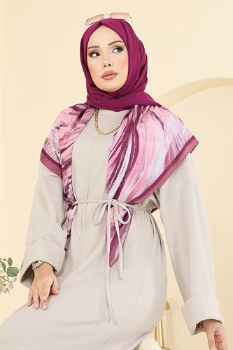 moda selvim الفستان بيج 21182MPR1163 - Thumbnail